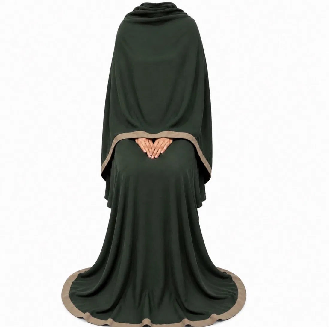 Soft Crush Abaya | Dark Olive