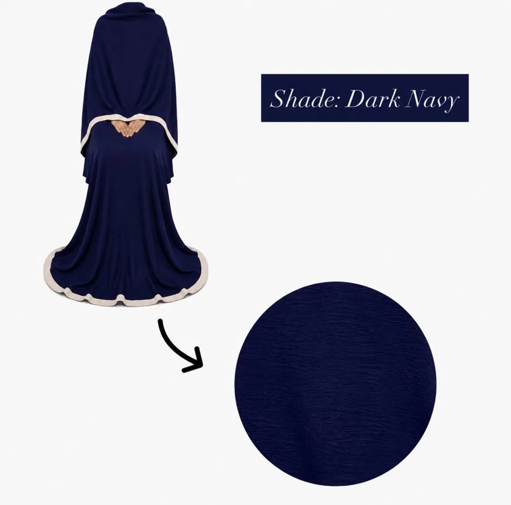 Soft Crush Abaya | Dark Navy